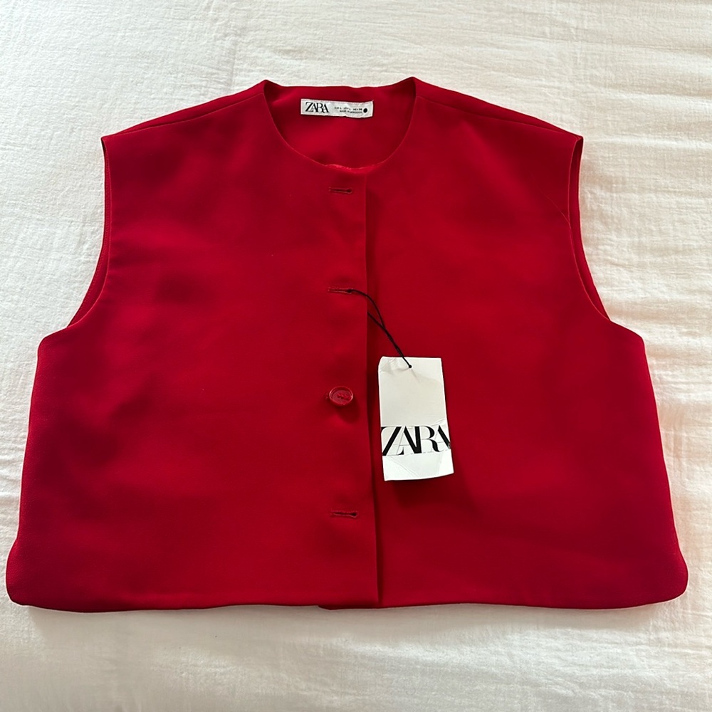 Zara Red Vest
